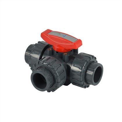 Plastic PVC UPVC PP T Port/L Port PVC 3 Way Socket Ball Valve